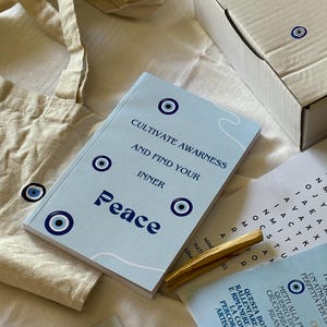 Mindfulness and Creativity box set- 80 planner pages , Recycled Paper Cover