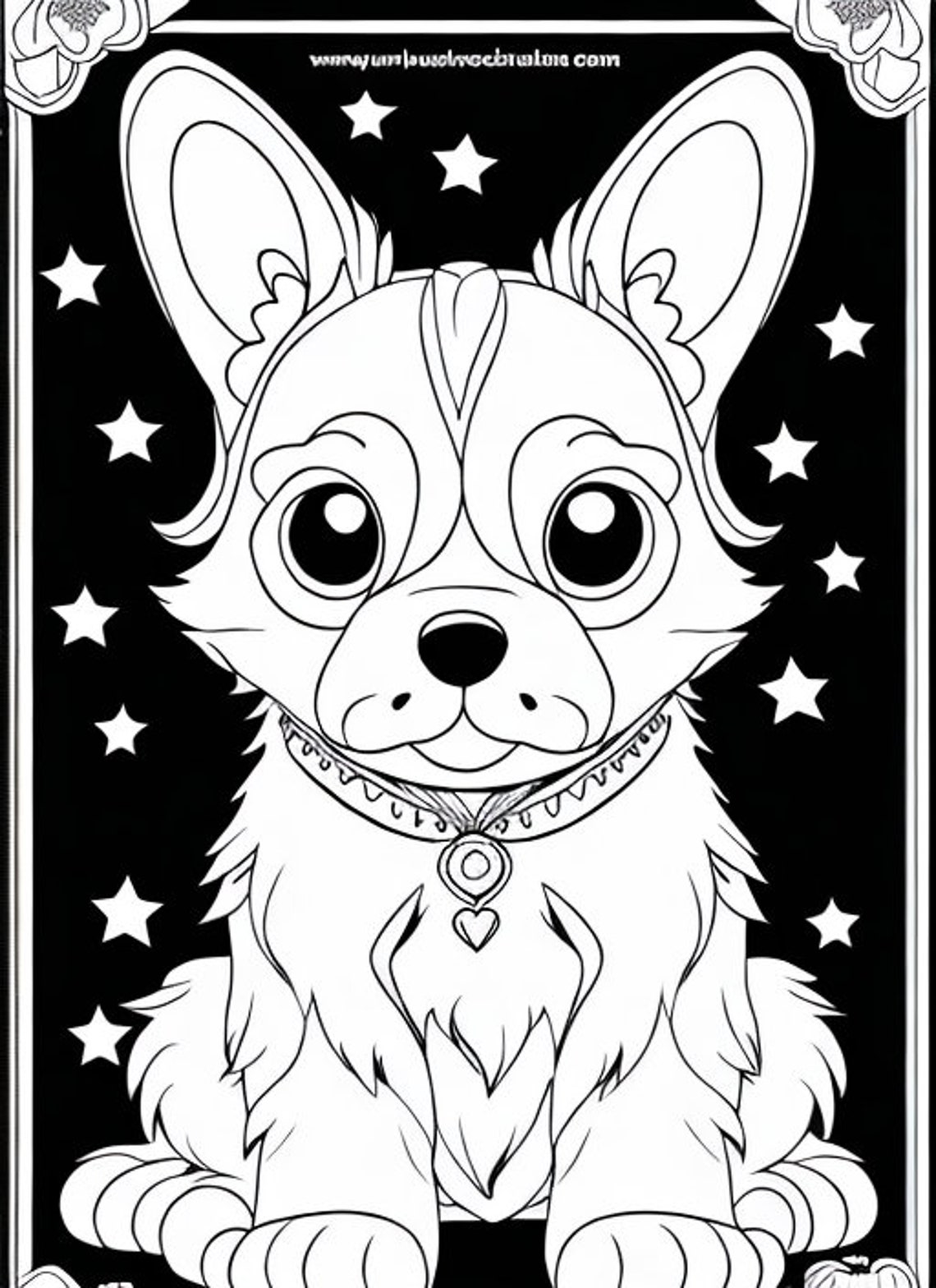 Cute Puppies Coloring Pages for Adults, Printable Cute Puppies, 25 ...