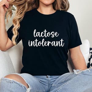 T-shirt intolérant au lactose, drôle de chemise intolérante au lactose, cadeau pour intolérants de journal intime, chemise idiote allergique au lait de vache, t-shirt cadeau sans lactose