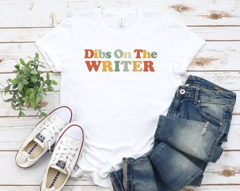 Dibs en la camiseta del escritor, escribir camiseta de algodón unisex, camiseta personalizada, camiseta de diario, escritura, camiseta de periodismo, camisa para escritores, regalo