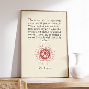 Carl Rogers Quote Wall Art, Therapy Office Decor Print, Printable Mental Health Poster, Therapist Office Hanging, Psychology Art Download