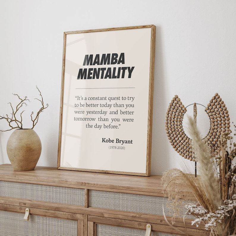 Lakers Poster Black Mamba Mentality Poster (16x24