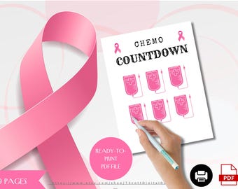 Cuenta regresiva divertida para la quimioterapia: Regalo para el tratamiento del cáncer de mama (descarga digital)
