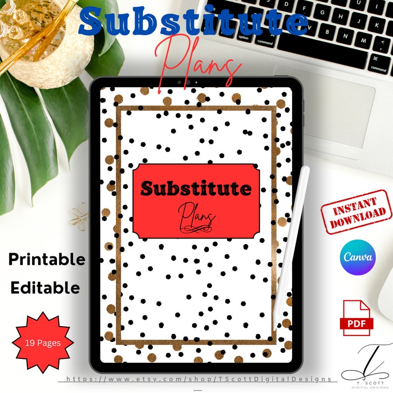 Editable Substitute Teacher Binder Template (digital Download) - Etsy