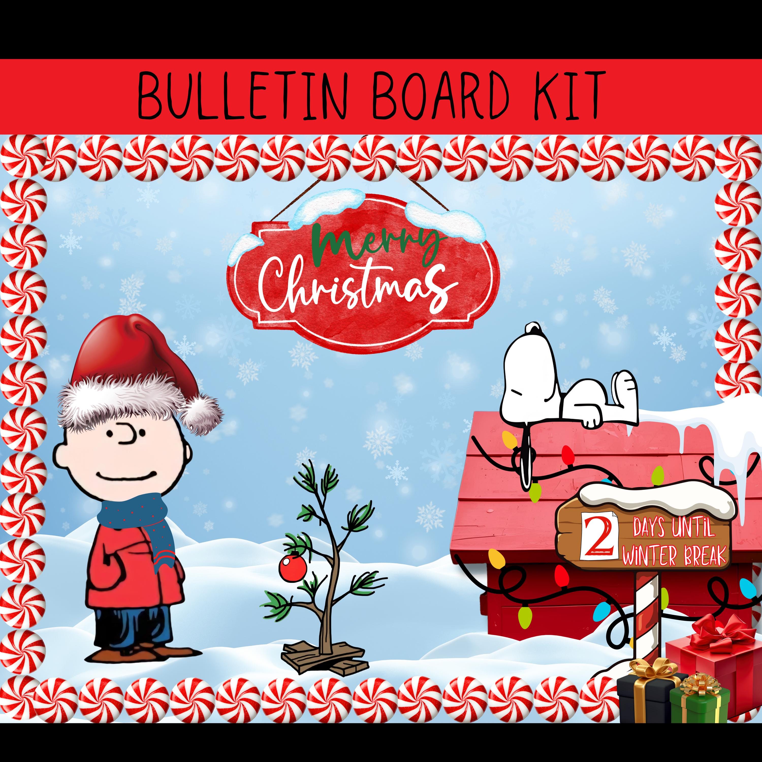 charlie brown christmas bulletin board kit: charlie brown snoopy