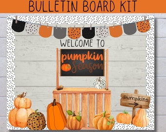 Bulletin Board Kit | Fall Board | Pumpkin Season | Farm Stand | Student Photo Activity | Fall Pumpkin Classroon | Door Decor | Cubicle Decor