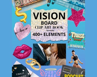 Kit de tablero de visión 2026: más de 400 imágenes prediseñadas y afirmaciones (descarga digital)