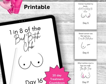 Cuenta regresiva de 25 días para la radiación contra el cáncer de mama: Regalo inspirador (Descarga digital)