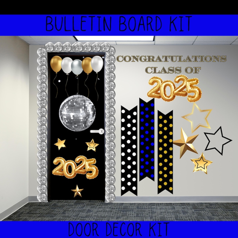 Classroom door decor kit.  Simple and super easy to cut out and tape to the wall or the door for your classroom.