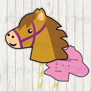 Verjaardagsuitnodiging paard
