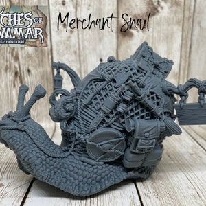 Merchant Snail | Prop | Slug | Witches of Sommar | Tabletop miniatures | D&D | Dungeons and Dragons 5e | Pathfinder | TTRPG | RPG-
