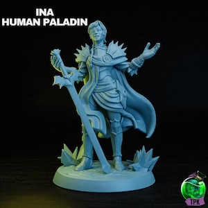 Ina Human Paladin | Female | Human | Paladin | Cleric | Fighter | D&D Dungeons and Dragons 5e