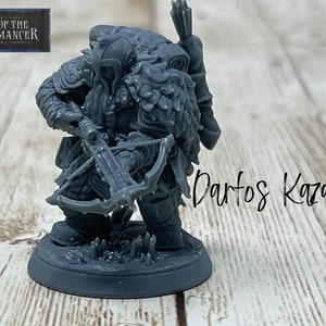 Darfos Kazarun | Dwarf | Archer | Ranger | Male | Primed or Unprimed | Rise of the Necromancer | Tabletop Miniatures | Enemy |  D&D | DND
