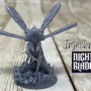 Insechnid | Bug Monster | Evil Familiar | Giant | Night Blade | Primed or Unprimed | Tabletop Miniature | D&D | DND | 5e