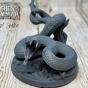 Giant Snake | Monster | Primed or Unprimed | Witches of Sommar | Tabletop miniatures | D&D | Dungeons and Dragons 5e | Pathfinder-