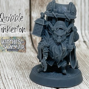 Quibble Tinkerton | Gnome | Merchant | Male | Primed or Unprimed | Witches of Sommar | Tabletop miniatures | Hero | D&D | DND 5e