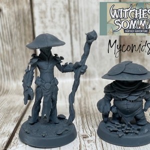 Mushroom People | Myconoid | Male or Female | Witches of Sommar | Primed or Unprimed | Tabletop miniatures | Hero |  D&D | DND | 5e-