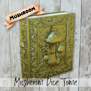 Mushroom Dice Tome: Opens like a Book or a Box, Dice Tower, Dice Vault, Choose Your Color, D&D, Dungeons Dragons