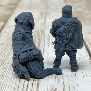 Halfling Ranger With Dog Mount Miniature: D&D 5e, Pathfinder, 32mm ...