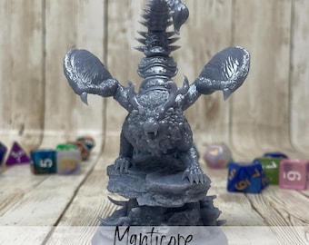 Manticore Miniature: D&D Lion Scorpion Monster - 32mm Scale