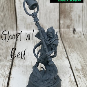 Ghost w/Bell  | Monster | Male/Female | The Graveyard of Sorrows| Tabletop miniatures | D&D | Dungeons and Dragons 5e | Pathfinder-