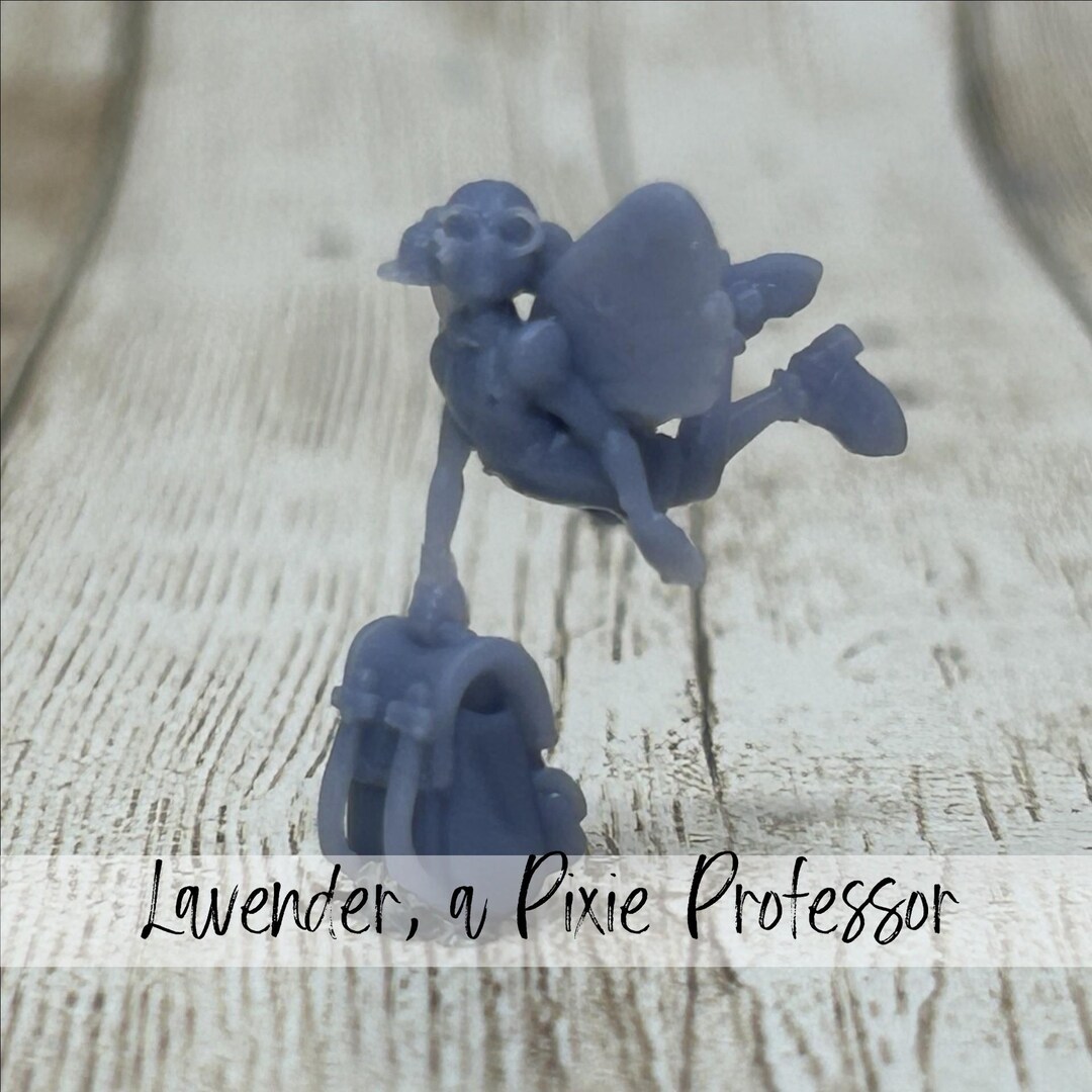 Lavender, a Pixie Professor Miniature: Fairy, D&D, Pathfinder, TTRPG ...