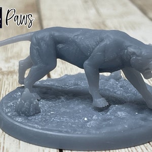 Paws | Jaguar | Cat | Monster | Familiar | Night Blade | Tabletop Miniature | D&D Dungeons and Dragons 5e | Pathfinder-