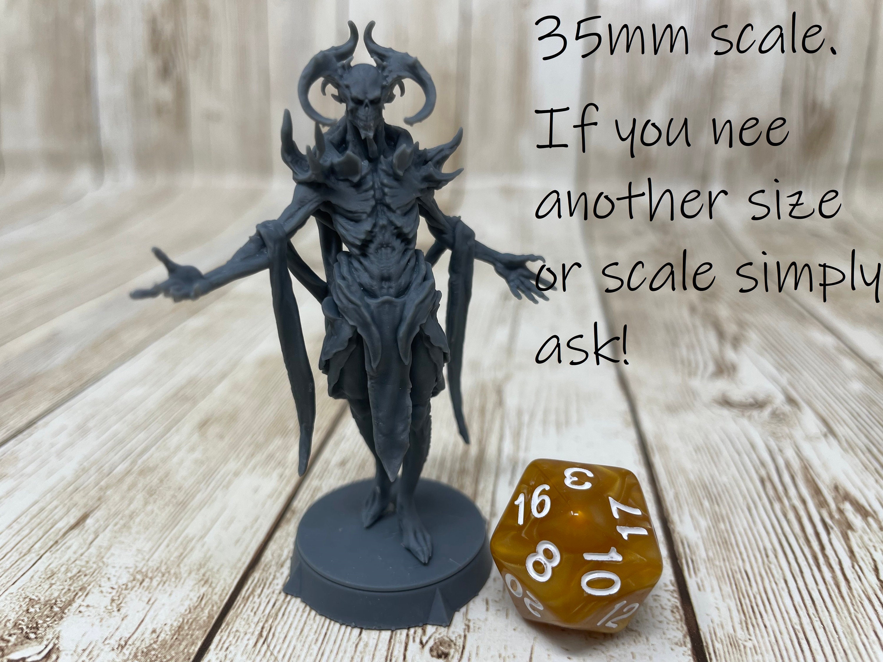 Vecna, and Evil Lich Monster Miniature: D&D 5e, Pathfinder, 32mm
