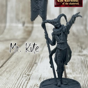 Mr. Kite | Jester | Bard | Human | Male | Primed or Unprimed | Tabletop Miniatures | Hero | The Carnival of the Shattered | D&D | DND | 5e