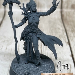 Aria, Maiden of the Coral | Human | Wizard | Druid | Female | The Cove of Swords Deep | Primed or Unprimed | Tabletop Miniature | D&D | DND