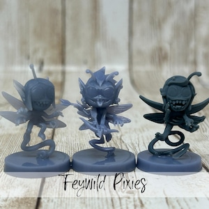 Feywild Pixie Miniatures: Fairy, D&D 5e, Pathfinder, 32mm Scale, Primed/Unprimed