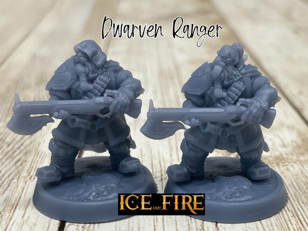 Dwarven Ranger With Crossbow Miniatures: D&D, Pathfinder, Primed ...