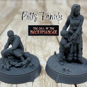 Potts Family, Prisoners with Ball and Chain Miniature: D&D, Pathfinder, Primed/Unprimed
