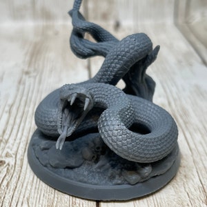 Giant Snake Serpent | Premium 3D Printed Tabletop Miniatures 28mm to 100mm  | dnd 20835