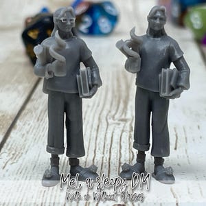 Mel, a Sleepy DM, Human Male with Coffee: 2 Versions, D&D, Pathfinder, Primed/Unprimed