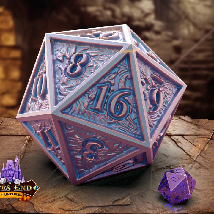 D20 Dice Box | Trinket Box | USA Made | Handmade RPG Dice Box | 3D Print | D&D Miniature Storage | Magnetic Closure