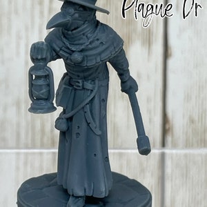 Plague Doctor Mini | Human | Male | D&D | Primed or Unprimed | Dungeons and Dragons 5e | Pathfinder | Tabletop Miniature-