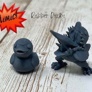Prop Rubber Ducky Mimic Monster Miniature: D&D 5e, Pathfinder, 32mm Scale, Primed/Unprimed