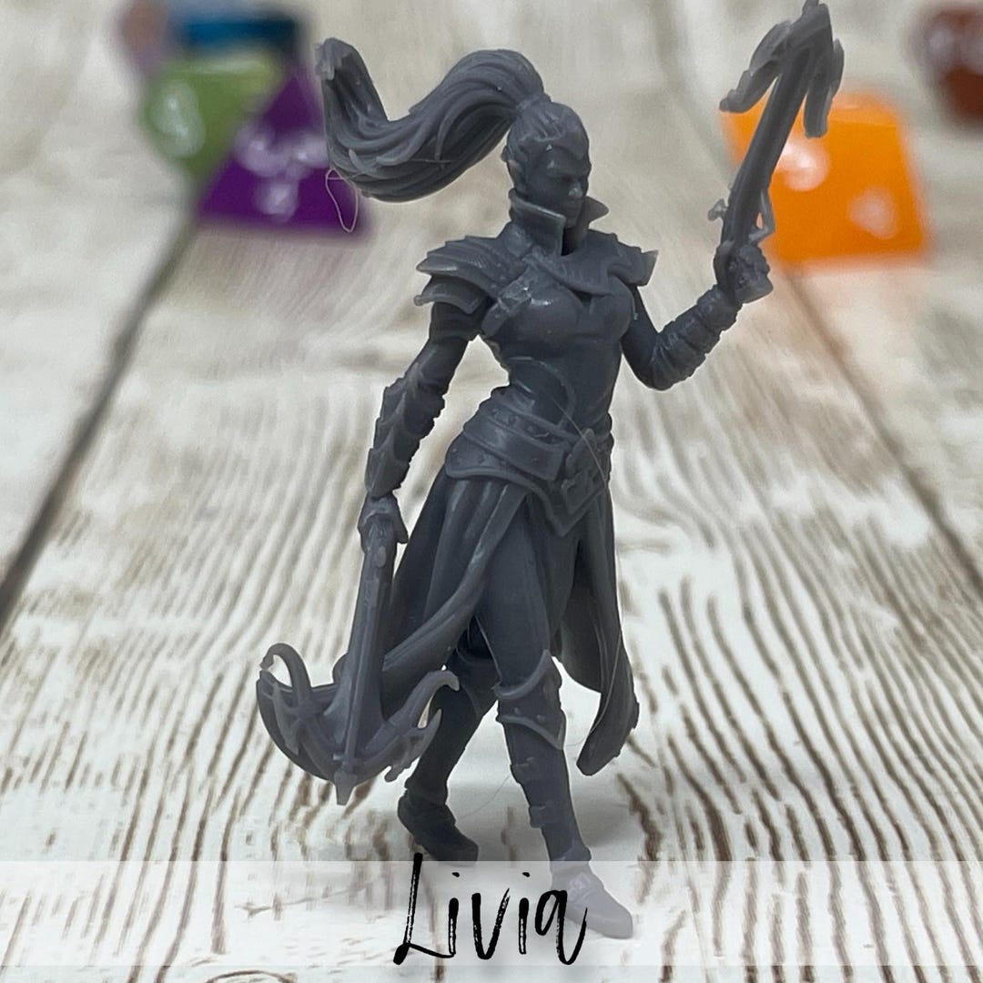 Livia, a Ranger Miniature: Crossbow, D&D 5e, Pathfinder, 32mm Scale ...