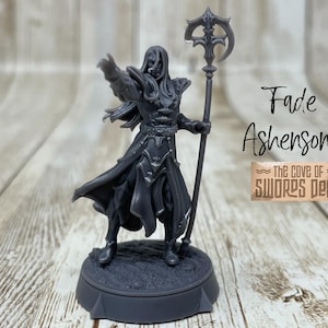 Fade Ashenson | Human | Warlock | Wizard | Male | The Cove of Swords Deep | Tabletop Miniatures | D&D | Dungeons and Dragons 5e | Pathfinder