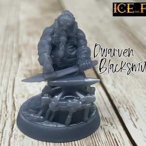 Dwarven Blacksmith | Male | Ice and Fire | Tabletop miniatures | D&D | Dungeons and Dragons 5e | Pathfinder-