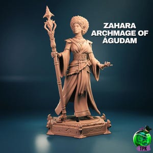 Zahara Archmage of Agudam  | Female| Human | Wizard | Sorcerer | Warlock | Mage | D&D Dungeons and Dragons 5e | Pathfinder-