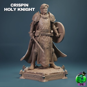 Crispin Holy Knight | Male | Human | Paladin | Cleric | Fighter | D&D Dungeons and Dragons 5e