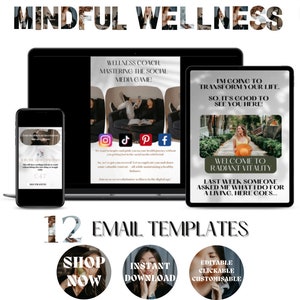 Modèles d&#39;e-mail marketing pour la santé et le bien-être I Modèles de newsletter modifiables I Canva I Email Design, Email Marketer