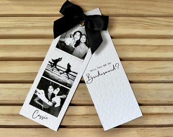 Luxury Bridesmaid Proposal Photo Card, Photo Strip, Personalised Card, Will You Be My, Bridesmaid Proposal, Photo Strip, Maid of Honour