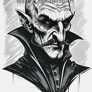 Gothic Vampire Nosferatu Satin Poster, Dark Art Wall Decor, Unique Home Aesthetic, Horror Themed Gift, Perfect for Halloween