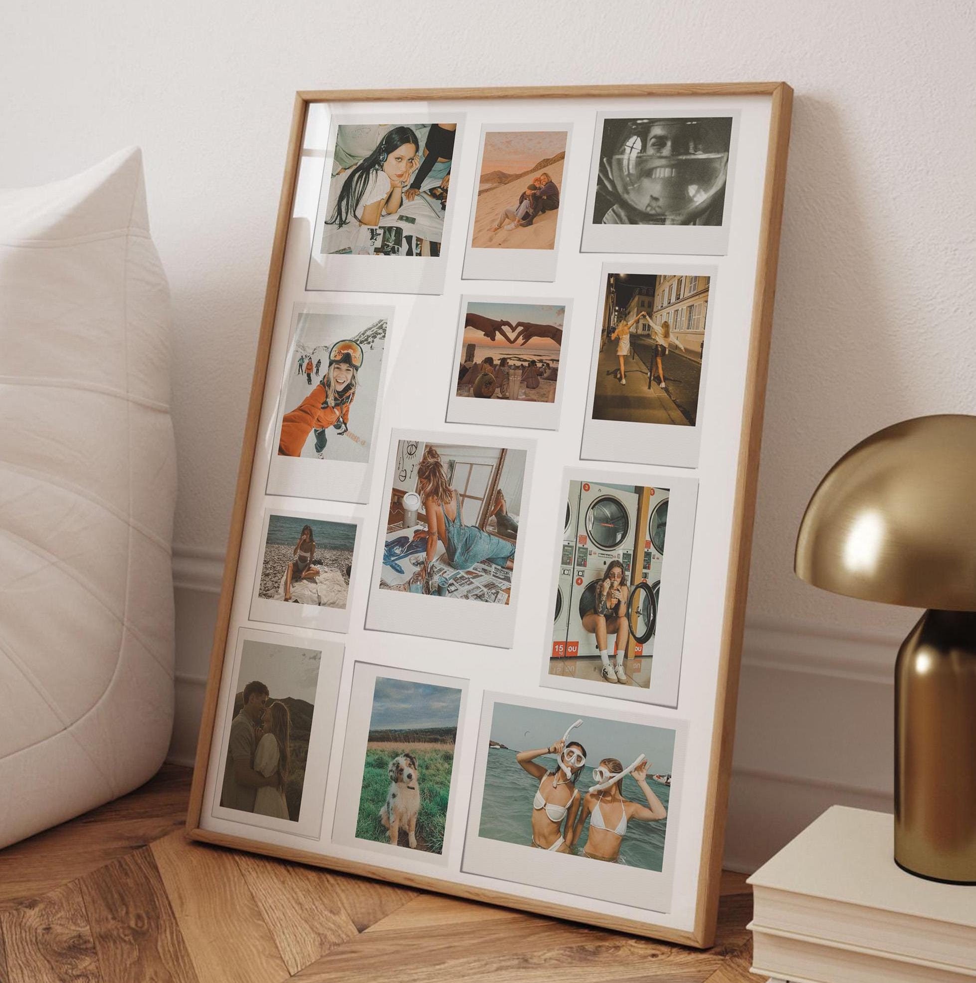 Custom Polaroid Collage Wall Art, Memory Photo Collage Print, Sentimental Gift, Trendy Retro-Inspired Decor, Personalized Home Wall Art