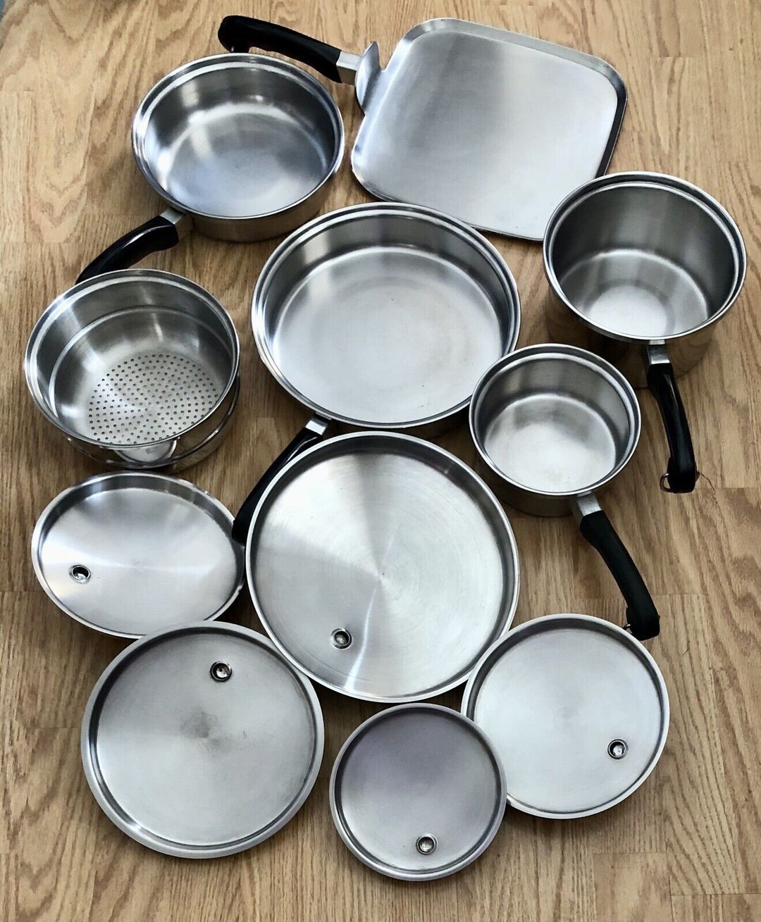 11 Saladmaster Cookware Griddle Skillet Pans Vented Lids Etsy