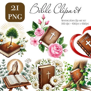 Bibel Clipart, Aquarell religiöse Clipart, Heilige Bibel Clipart, Bibel Illustrationen, religiöse PNG, christliche Clipart, kommerzielle Nutzung