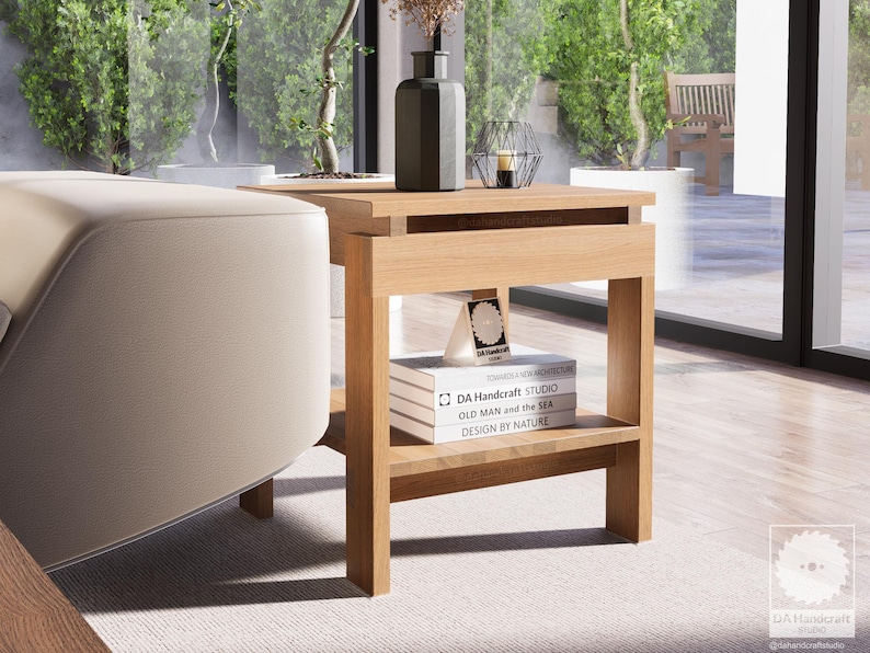 DIY Nordic End Table - Japandi Style Modern Wood End Table Plans ...